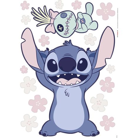 Komar Wandaufkleber - Disney Lilo and Stitch Lifesize - 70 x 50 cm - selbstklebender Wandsticker (1/3)
