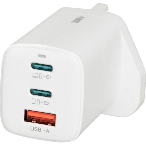 iBOX C-65 Blanco, cargador universal GaN 65W Enchufe del Reino Unido (1/5)