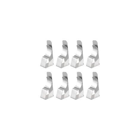 Lot de 8 supports de nappe en acier inoxydable pour fixer solidement les nappes sur des tables jusqu'à 3 cm d'épaisseur (1/4)