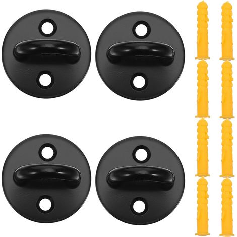 4 crochets muraux inox noir pour cuisine et salle de bain (1/5)