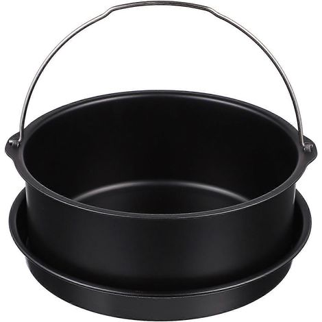 ensemble/2 pièces d'accessoires pour friteuse à air de 18 cm avec moule à gâteau/pizza en acier au carbone (1/5)