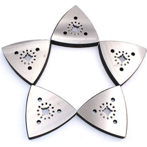 Plateau Abrasif Patin de Ponçage Ponceuse Triangle Disque pour outils Multifonctions (3pcs) (1/4)
