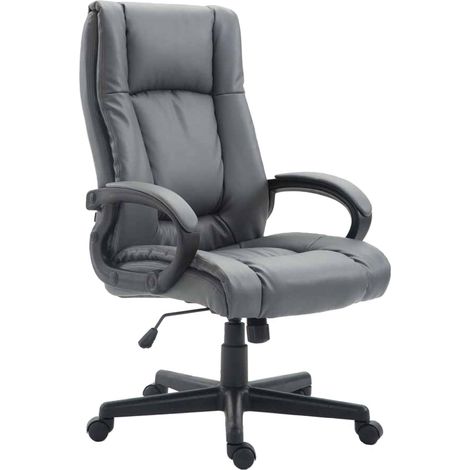 Sedia da ufficio XL Sparta in similpelle grigio (1/5)