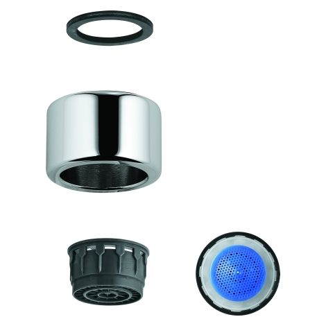 Grohe Mousseur, Innengewinde M22x1, Durchflussklasse A, 13,5-15,0l/min bei 3 bar, Chrom, 13993000 (1/2)
