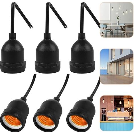 E27 Sockel 6PCS wasserdichte E27 Lampenhalter Adapter E27 wasserdichte hohe Qualität für Glühlampen und LED-Birnen oder Industrie und DIY