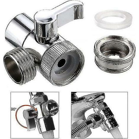Adaptateur de robinet, vanne de dérivation, connecteur de robinet d'eau pour toilettes, bidet, douche, accessoires de cuisine