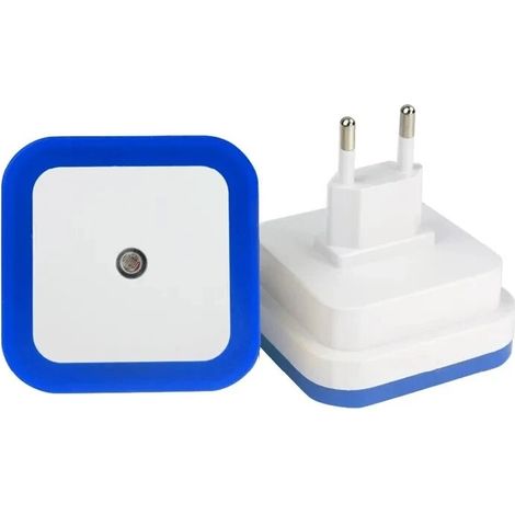 Veilleuse LED sans fil (bleue), mini lampe carrée (1/5)