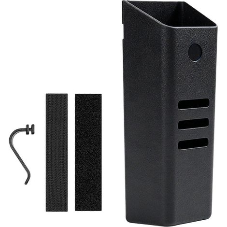 Bac de rangement intérieur pour vêtements de pluie en ABS noir, 19,5 x 7 x 6,5 cm, avec fermeture auto-agrippante incluse, pour un rangement quotidien dans l'habitacle, près du siège. Multicolore. (1/5)