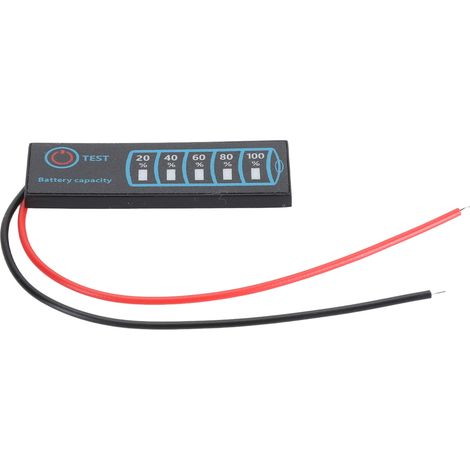 Indicateur de batterie LED 3 couleurs, moniteur et indicateur de batterie pour batteries lithium-ion ternaires au lithium LiFePO4 (DC5).‑30V (1/5)