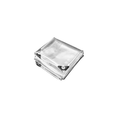 Bâche de protection transparente en PVC imperméable pour meubles de jardin, 2,5 m x 2 m, résistante au froid, à la pluie et au gel