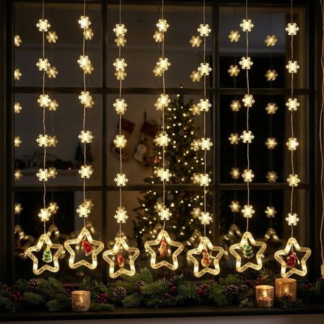 Twinkling Star Christmas Curtain Lights (1/2)