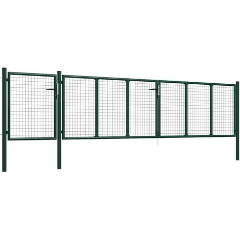 Maison Exclusive - Gartentor aus Stahl 500 x 75 cm Grün