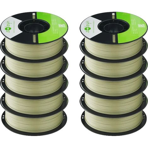 Filamento per stampante 3D, diametro 1,75 mm, alta precisione, 10 PLA verde erba (1/2)