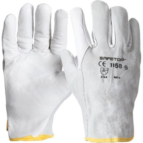 Guantes de piel flor y serraje Soesto