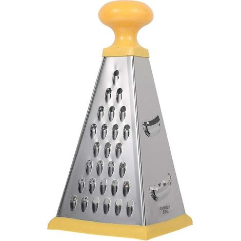 Râpe multifonctionnelle en acier inoxydable pour légumes, fromage, gingembre (1 pièce, jaune) (1/5)