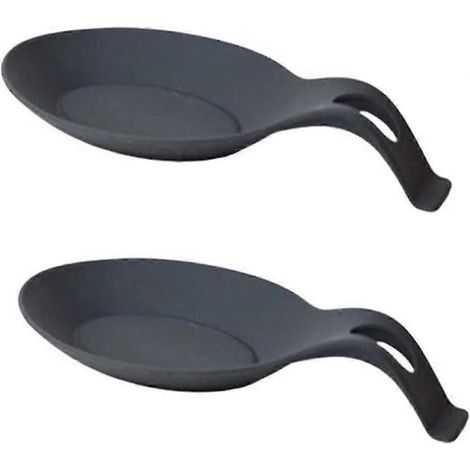 2 repose-cuillères en silicone, supports de cuisine multifonctionnels, repose-cuillère, porte-cuillères, support pour ustensiles de cuisine, étagère à cuillères, repose-cuillères pour ensemble d'usten (1/4)