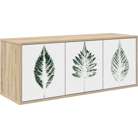 Wall-mounted TV Cabinet HANAU 102 x 33 x 40 cm Sonoma Oak vidaXL (1/5)