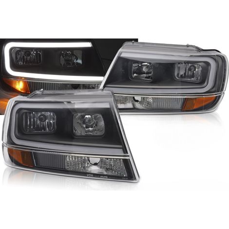 Paire de feux phares Jeep Grand Cherokee de 1999 a 2005 LED LTI noir-41272497 (1/3)
