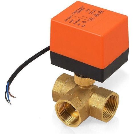 Vanne 2 ou 3 voies, vanne de zone, vanne à bille électrique 1' 3/4', vanne à bille motorisée 230 V (1/5)