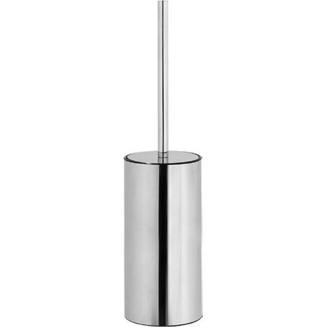 Portascopino WC design cilindrico in acciaio inox finitura lucida  KAM780C kamalu