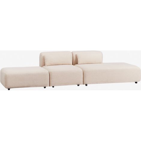 Divano componibile in 2 pezzi con chaise longue destra e pouf Fogler SKLUM            