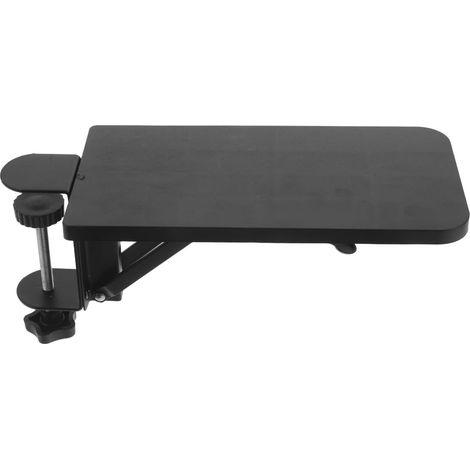 Repose-bras extensible pour bureau : support ergonomique pour coudes - plateau d'extension de table - étagère pliable à fixation par pince pour accessoires de bureau et de jeu (1/5)