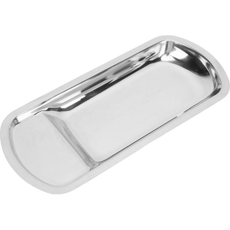 Plateau de Service Rectangulaire en Acier Inoxydable - Facile à Nettoyer, Compact et Polyvalent pour Réceptions à Domicile (1/5)
