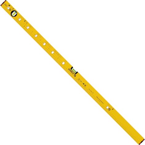 Stabila – Niveau à bulle Type 70 Électricien 120 cm – Trous de marquage pour installations électriques – Embouts antidérapants pour maintien solide