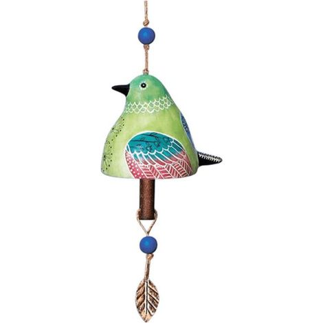Carillon éolien artisanal en résine, motif oiseau, décoration de cour, de jardin ou d'intérieur, artisanat à suspendre (1/5)