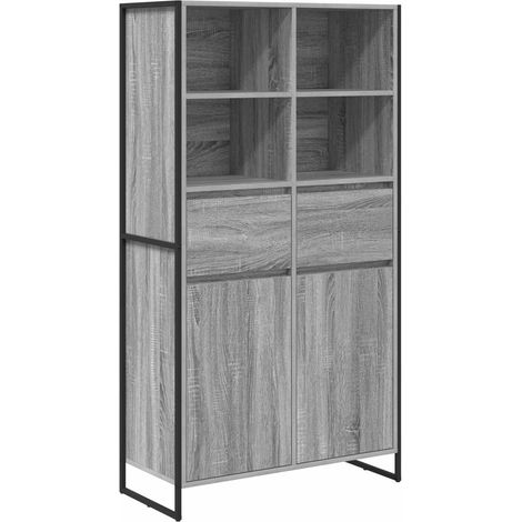 Maison Exclusive - Credenza con cassetto 2 pcs Grigio Sonoma 81 x 36 x 150.5 cm