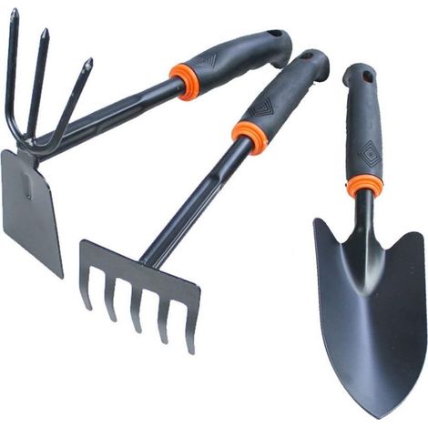 GDHZS- Ensemble d'Outils de Jardinage, 3 Pièces Petite Pelle de Jardinage, Ensemble d'outils de Jardinage à Main Traditionnels, Binette à Main, Petite Pelle de Jardinage, pour Ameublir Le Sol, Désher (1/4)