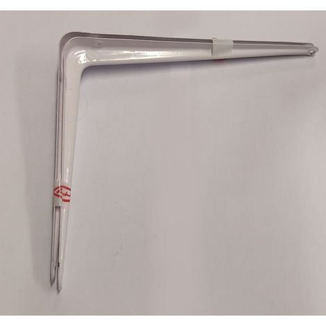 FISCHER - COPPIA REGGIMENSOLE NERVATE PER ARREDO CASA 250x250MM - COLORE BIANCO