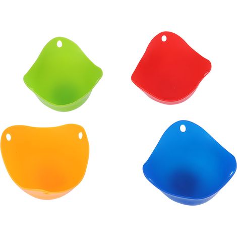 Ensemble de 4 moules à œufs pochés en silicone pour la cuisson et la pâtisserie, pour une utilisation en cuisine (1/5)
