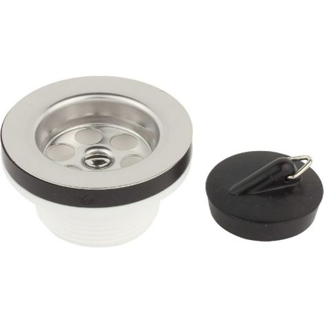 KIRCHHOFF KS Ablaufventil, 1 , 1 1/2"AG x 70 mm, Ventilkelch mit Ventilstopfen 45,5 mm (1/2)