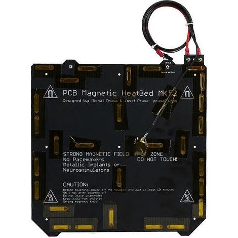 Magnetische Heizplatte für Prusa MK52 MK2.5 MK3 MK3S MK3S+ Druckbett mit integriertem Magneten, haftender und langlebiger Bauoberfläche.