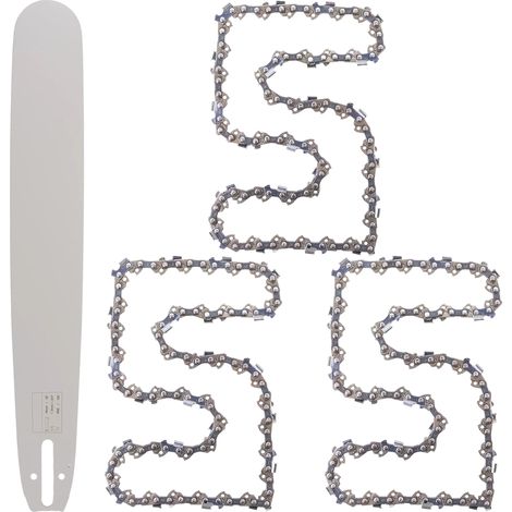 Lame pour Stihl E20, E220 + 3x chaîne de scie 18" 45cm 1.3mm 0.325" 74TG D025 MAMUTH (1/5)