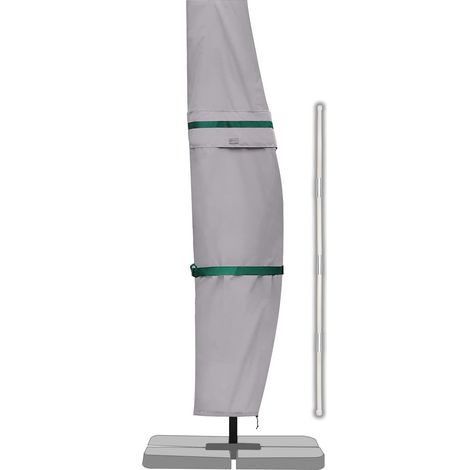 Sekey Schutzhülle für Ampelschirm 300cm, Abdeckhaube mit Belüftungsöffnungen, wasserdicht, Hellgrau (1/5)