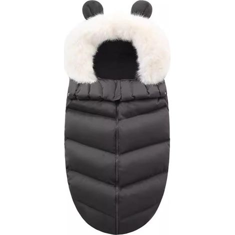 Baby sleeping bag, thick anti-kick blanket, autumn and winter newborn stroller, warm and cold resistant, anti-jump sleep aid (1/5)