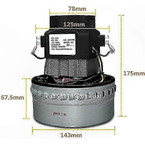 Aspirateur industriel moteur 1500W 200V-240V 50Hz 143mm remplacement S20241227442 capacité d'aspiration d'eau (1/4)