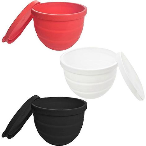 Doublures en silicone pour bols de robots KitchenAid de 5 pintes, 3 doublures avec couvercles (1/5)