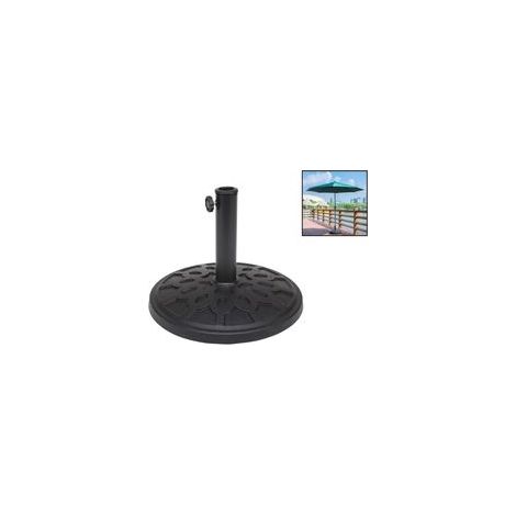 Base Ronde Pour Parasol De Jardin Extérieur Mât Central ø43xh32cm Noir 016594