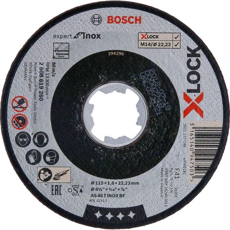 Bosch PRO Stainless  Steel and Metal  X-Lock Trennscheibe  115 x  1,6 x  22,23 mm  - 2608619260 (1/4)