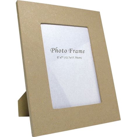 Cadre photo, 1 pce, MDF, 12x17cm, à personnaliser, décoration, cadeau, Beige (1/3)