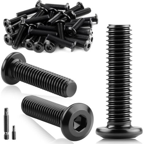 M5x35mm Vis Tête Plate 30 Pièces Vis M5 Acier Inoxydable A2 V2A (1/5)
