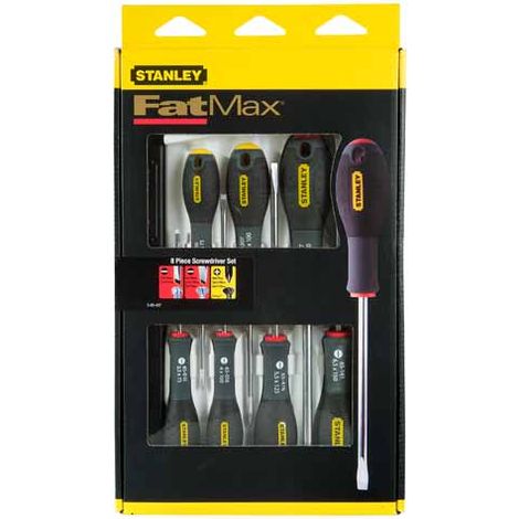 Stanley FatMax set di 8 cacciaviti ergonomici con impugnatura soffice