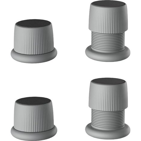 Set mit 4 verstellbaren, rutschfesten Möbelfüßen für Möbel, Betten, Sofas, Tische und Stühle, höhenverstellbar von 4,1 bis 6,3 cm, Grau (1/2)