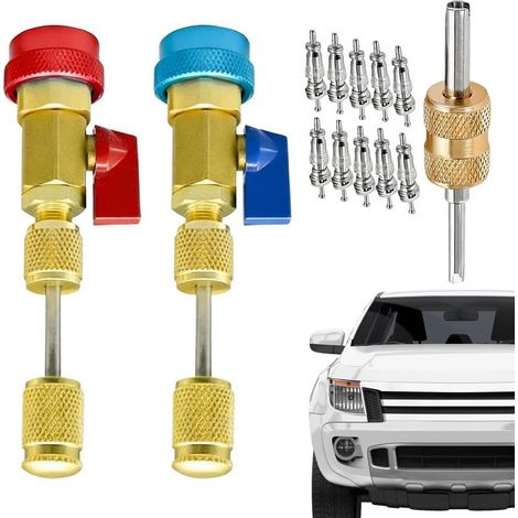 Dériveur de tige de valve Démonteur rapide antidérapant pour climatiseur,Outil d'Extraction de Valve Pour pneu de vélo, HVAC, climatisation, réfrigération