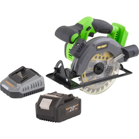 Scie circulaire sans fil Procraft PCA28bb 20 V 165 mm sans balais + 1 batterie 4,0 Ah + chargeur (1/5)