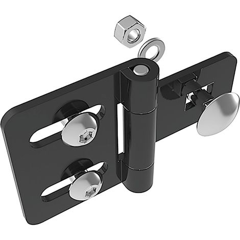 Fath Scharnier 64/40 Item System für Flächenelemente / Aluprofile, Stahl verzinkt - 10 Stück (1/4)