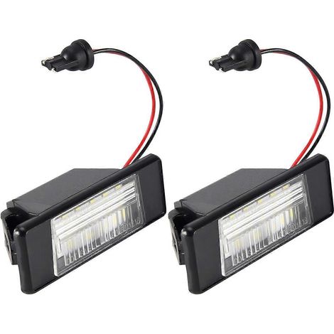 Lot de 2 éclairages de plaque d'immatriculation à 18 LED en plastique pour Nissan Qashqai X-Trail Juke Primera. (1/5)
